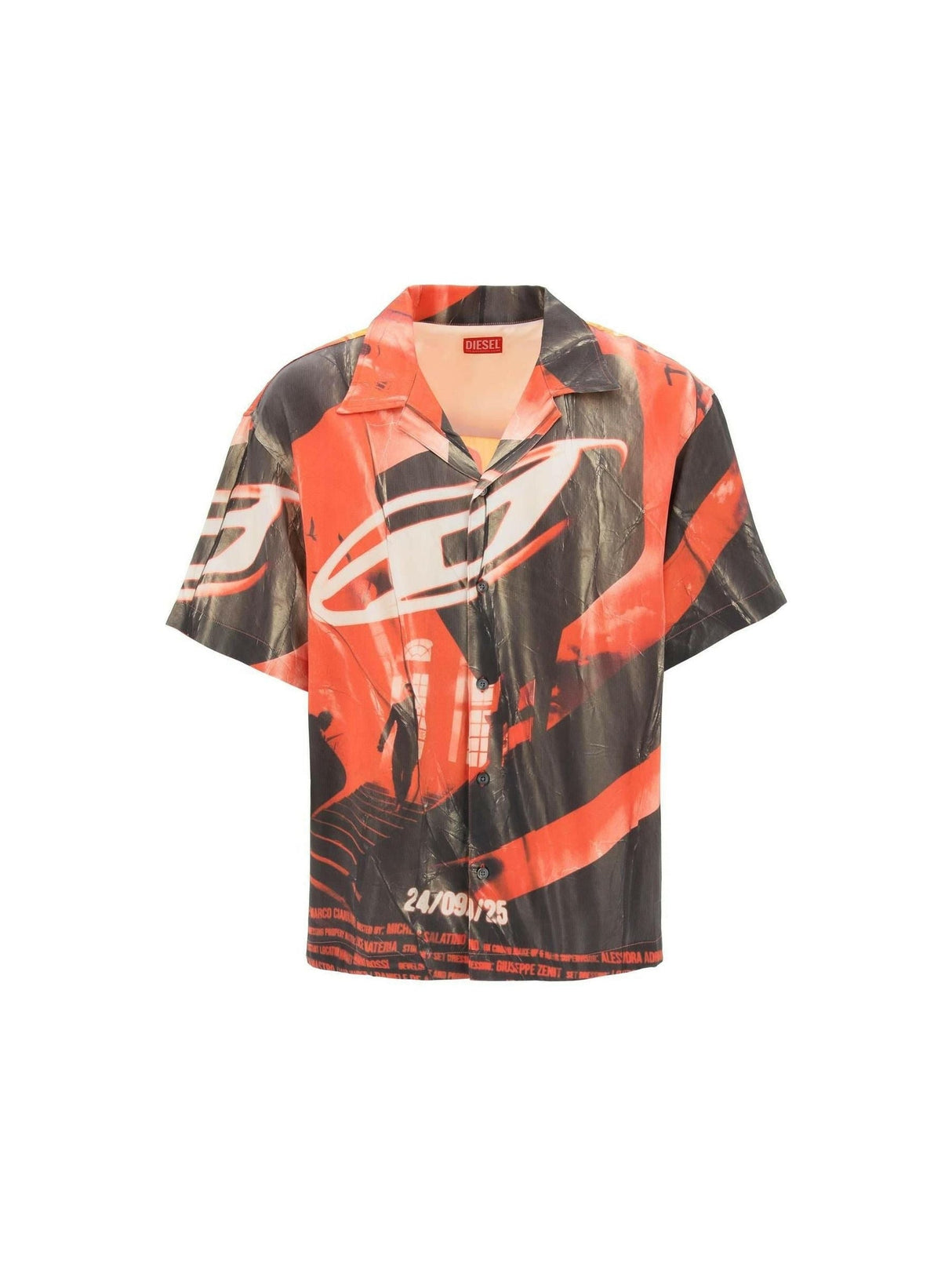 DIESEL-Viscose Printed Bowling Shirt-JOHN JULIA