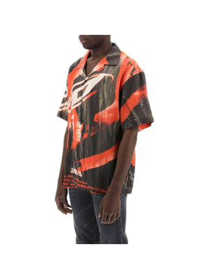 DIESEL-Viscose Printed Bowling Shirt-JOHN JULIA