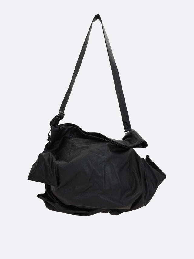 Cubic Grainy Leather Shoulder Bag-DISCORD YOHJI YAMAMOTO-JOHN JULIA