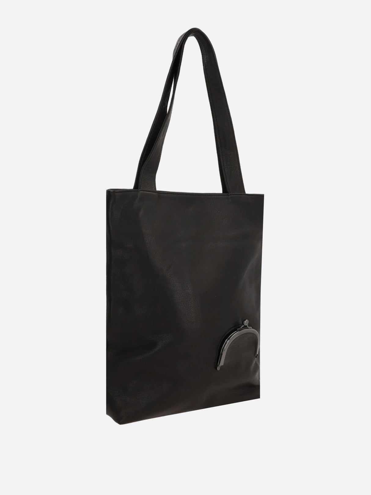 Small Grainy Leather Tote Bag-DISCORD YOHJI YAMAMOTO-JOHN JULIA