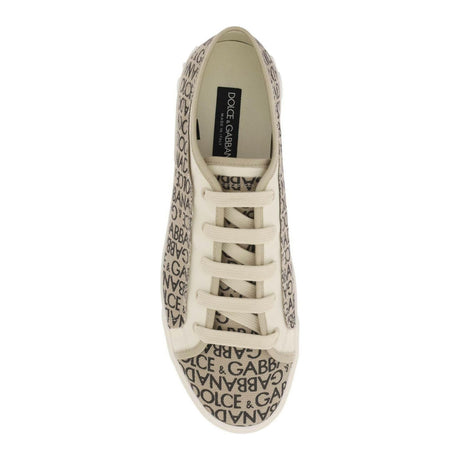 Printed Canvas Portofino Vintage Sneakers DOLCE & GABBANA JOHN JULIA.