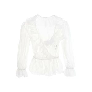 Silk Chiffon Blouse With Ruffles. DOLCE & GABBANA JOHN JULIA.