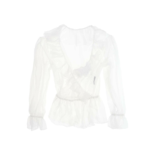 Silk Chiffon Blouse With Ruffles. DOLCE & GABBANA JOHN JULIA.