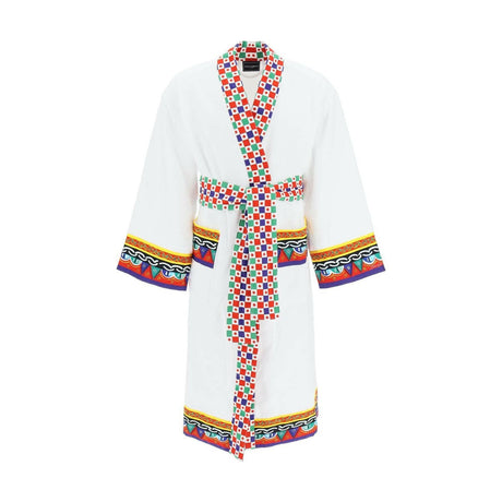 White Plush Cotton Terry Bath Robe DOLCE & GABBANA JOHN JULIA.