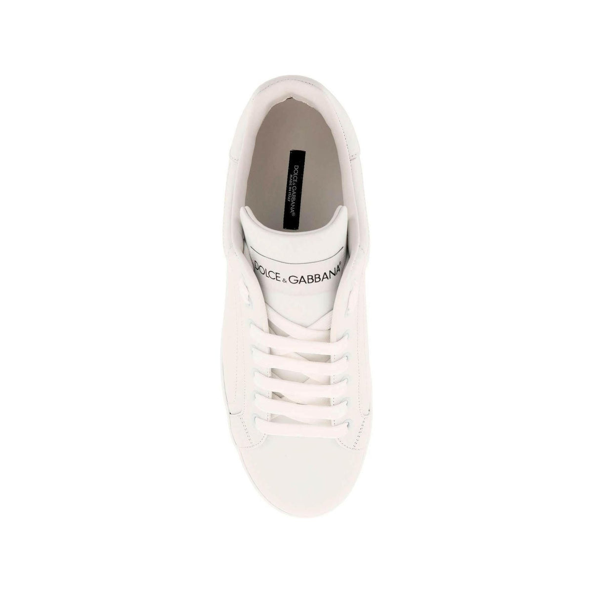 White Portofino Calfskin Sneakers DOLCE & GABBANA JOHN JULIA.