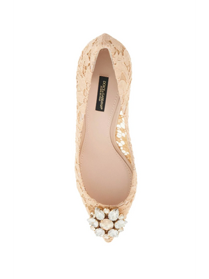 Bellucci Lace Pearl Pumps-Dolce & Gabbana-JOHN JULIA