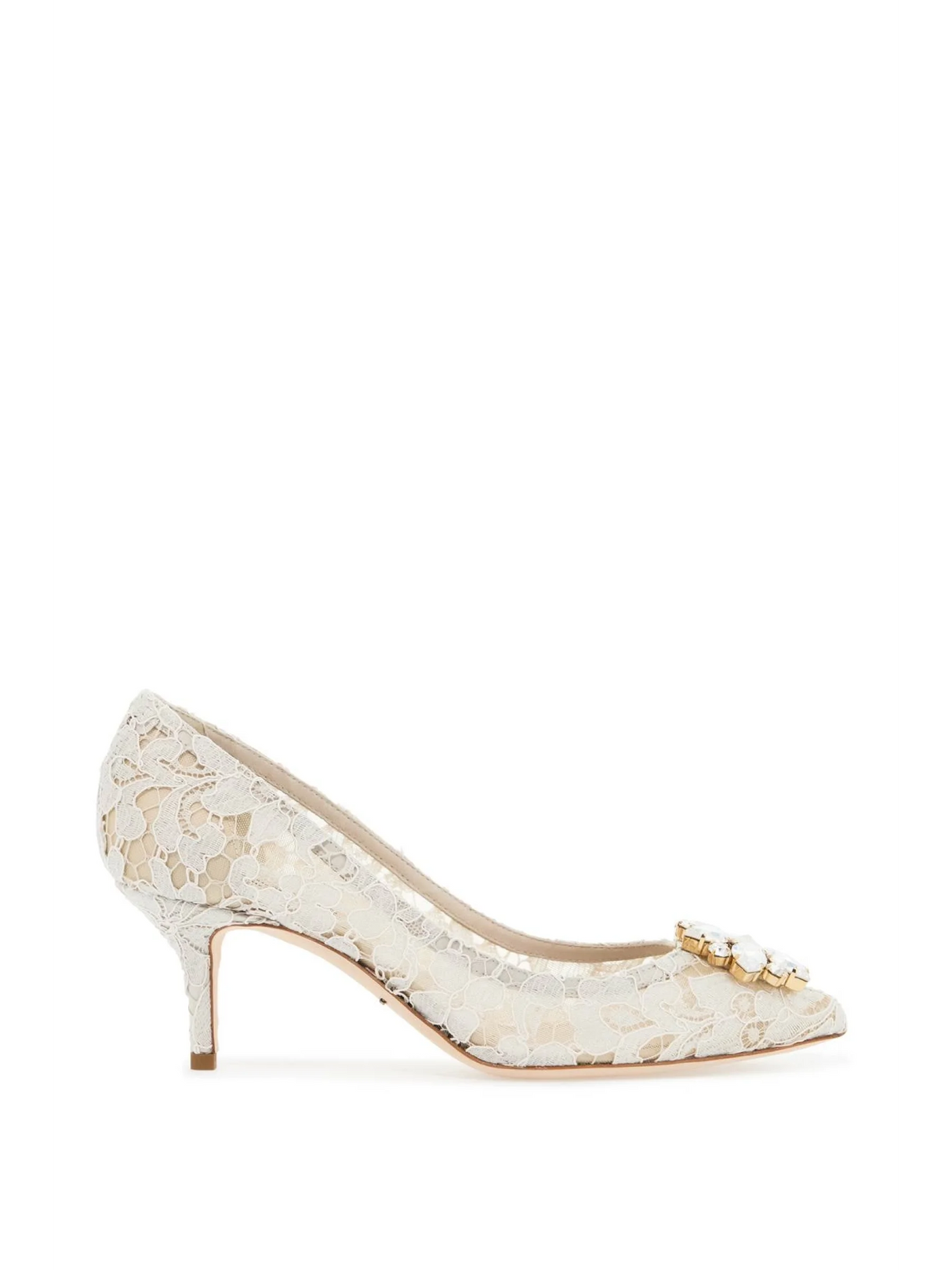 Bellucci Lace Embellished Pumps-Dolce & Gabbana-JOHN JULIA