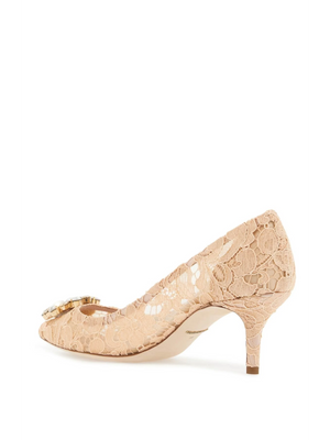 Bellucci Lace Pearl Pumps-Dolce & Gabbana-JOHN JULIA