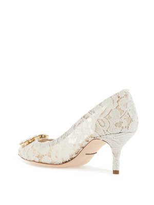 Bellucci Lace Embellished Pumps-Dolce & Gabbana-JOHN JULIA