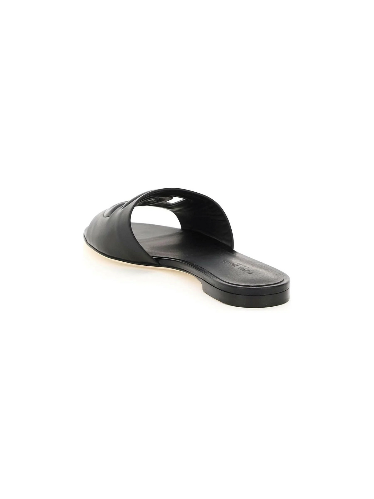 Bianca DG Logo Leather Slides.