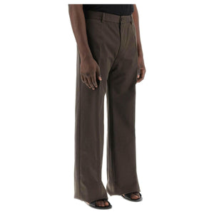 Brown Tailored Cotton Trousers DOLCE & GABBANA JOHN JULIA.