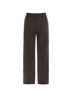 Brown Tailored Cotton Trousers DOLCE & GABBANA JOHN JULIA.