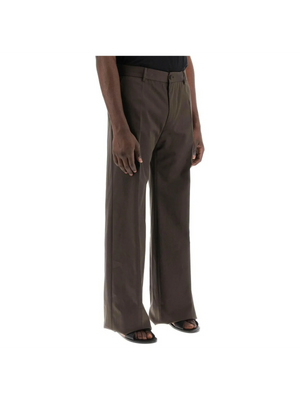 Brown Tailored Cotton Trousers DOLCE & GABBANA JOHN JULIA.