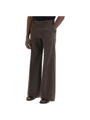 Brown Tailored Cotton Trousers DOLCE & GABBANA JOHN JULIA.