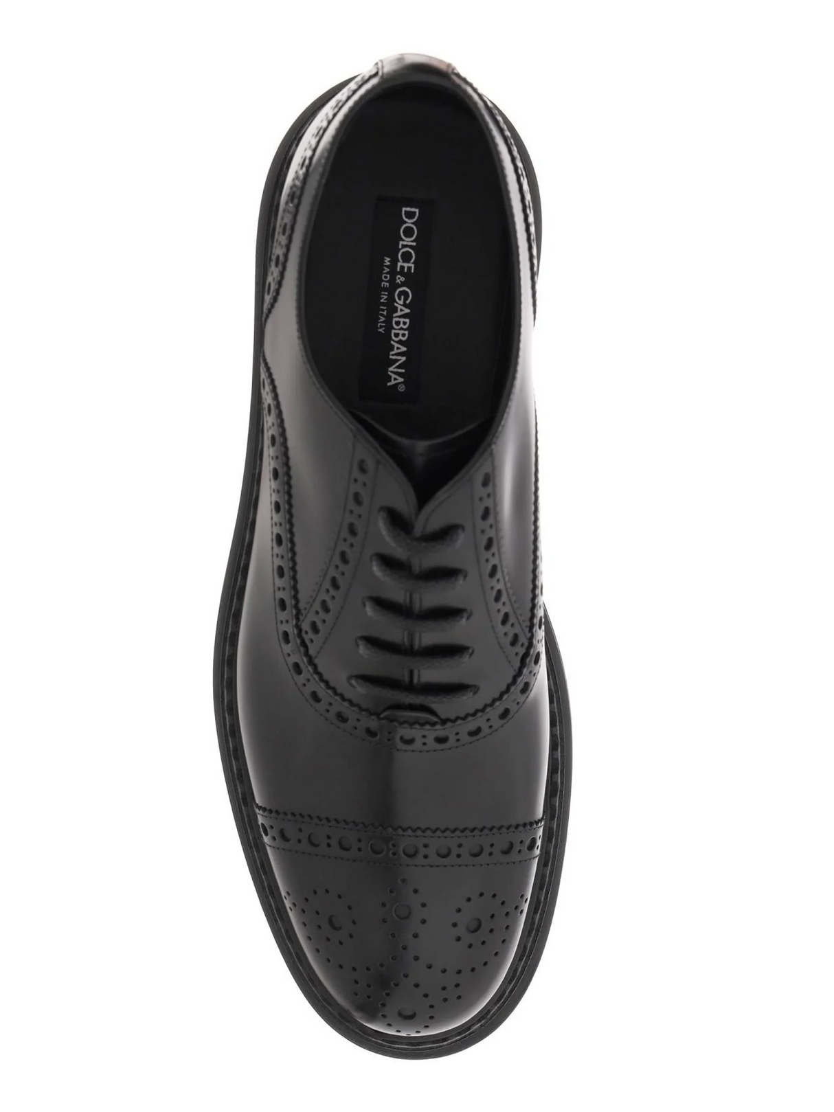 Oxford Brogues Leather Shoes-Dolce & Gabbana-JOHN JULIA