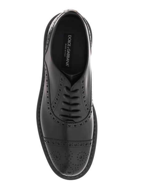 Oxford Brogues Leather Shoes-Dolce & Gabbana-JOHN JULIA