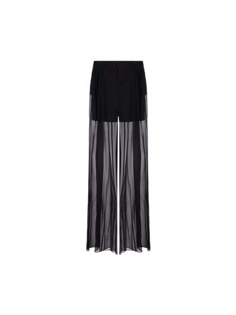 Chiffon Wide-leg Pants-DOLCE&GABBANA-JOHN JULIA