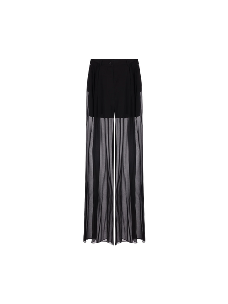 Chiffon Wide-leg Pants-DOLCE&GABBANA-JOHN JULIA