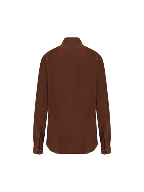 Chowy Crepe De Chine Shirt-DOLCE&GABBANA-JOHN JULIA