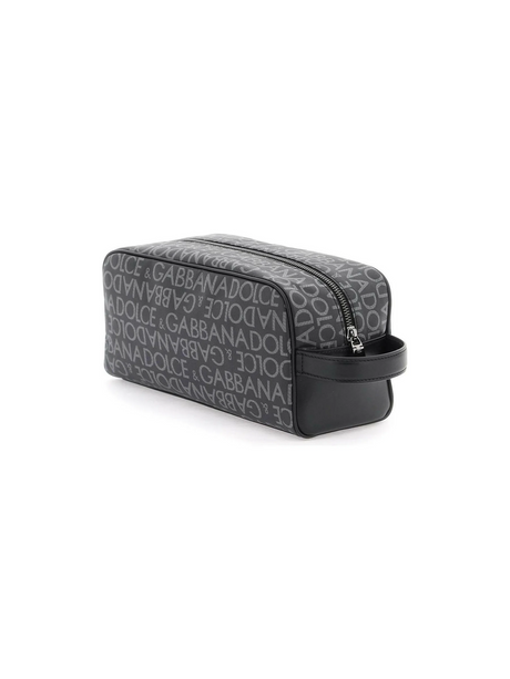 Coated Jacquard Toiletry Bag.