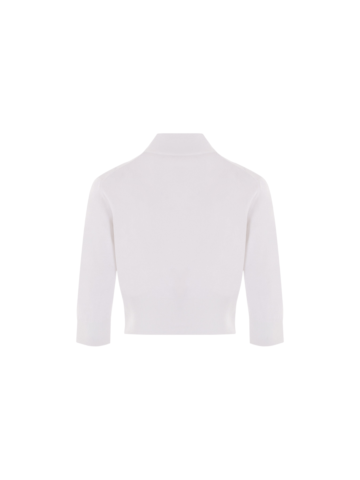 Cotton Blend Knit Cropped Polo Shirt-DOLCE&GABBANA-JOHN JULIA