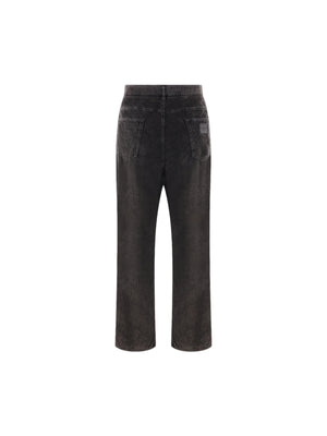 Cotton Corduroy Oversize Trousers-DOLCE&GABBANA-JOHN JULIA