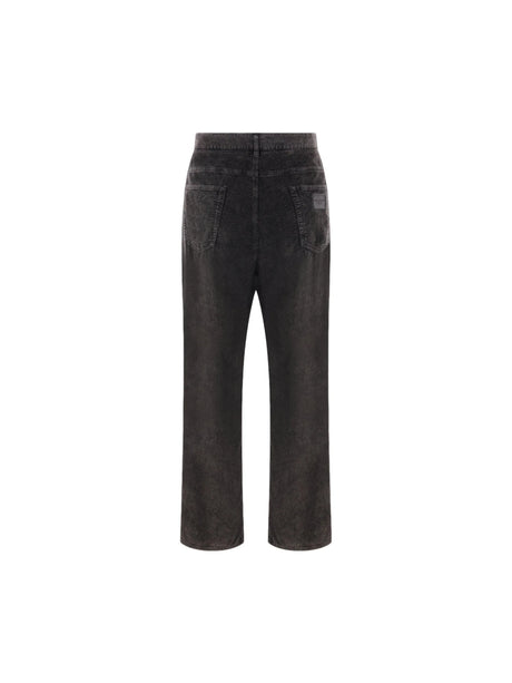 Cotton Corduroy Oversize Trousers-DOLCE&GABBANA-JOHN JULIA