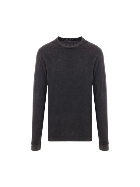 Cotton Long-sleeved T-shirt-DOLCE&GABBANA-JOHN JULIA