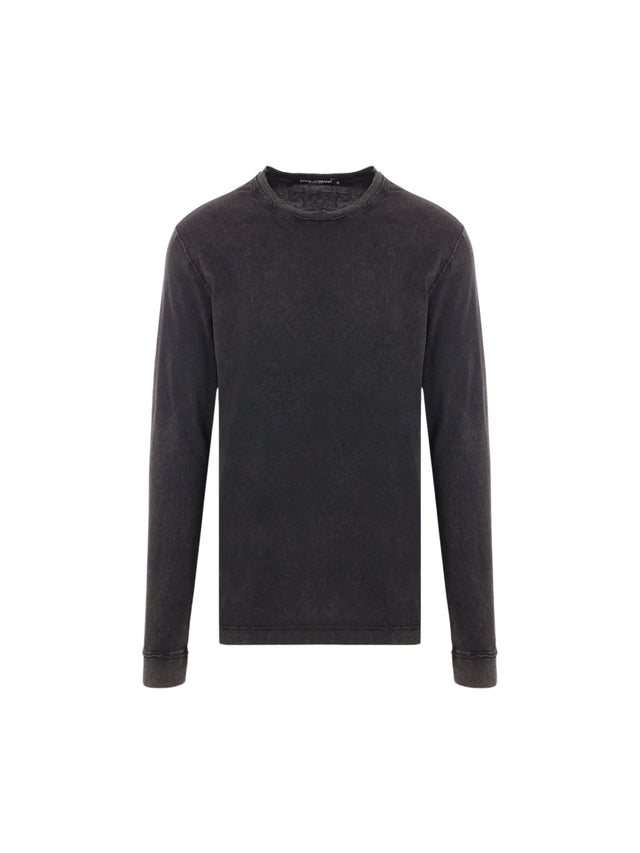 Cotton Long-sleeved T-shirt-DOLCE&GABBANA-JOHN JULIA