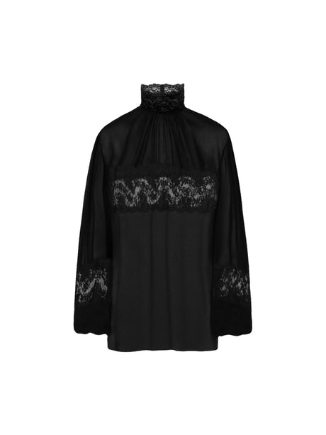 Crepe De Chine and Lace Blouse DOLCE&GABBANA