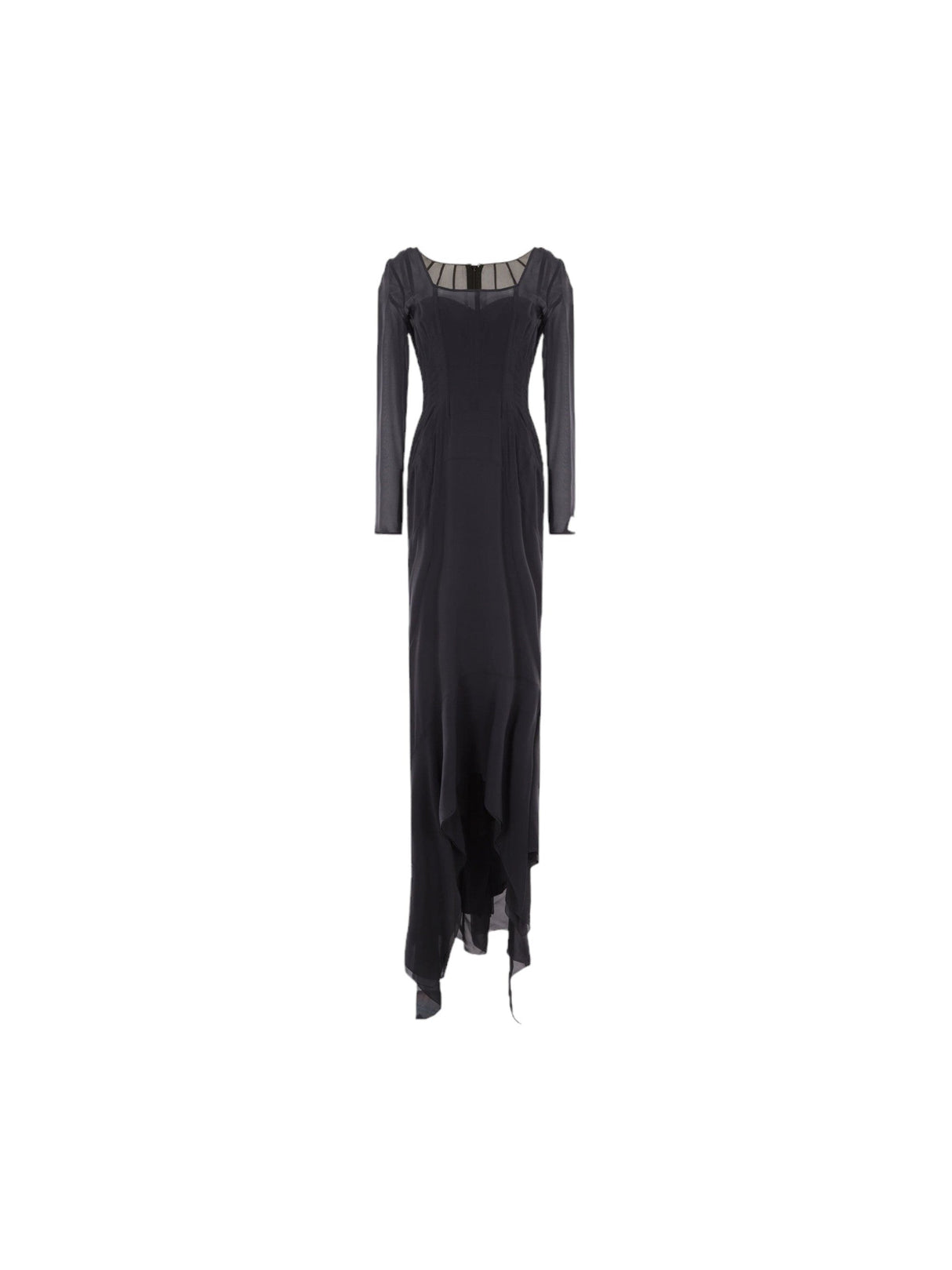 Crepe De Chine Long Dress-DOLCE&GABBANA-JOHN JULIA