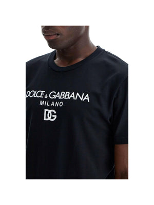 DG Embroidered Cotton T-Shirt.