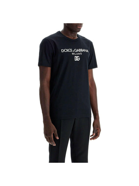 DG Embroidered Cotton T-Shirt.