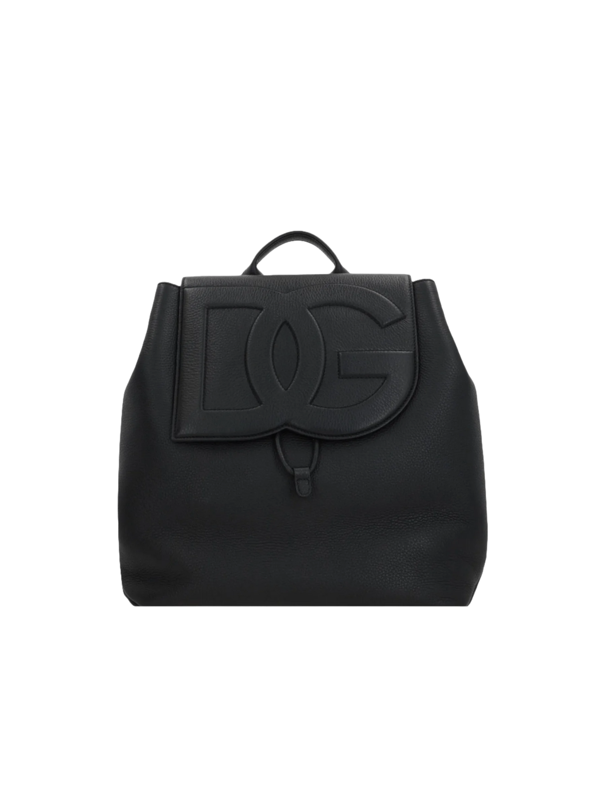 Dg Embroidered Grainy Leather Backpack-DOLCE&GABBANA-JOHN JULIA