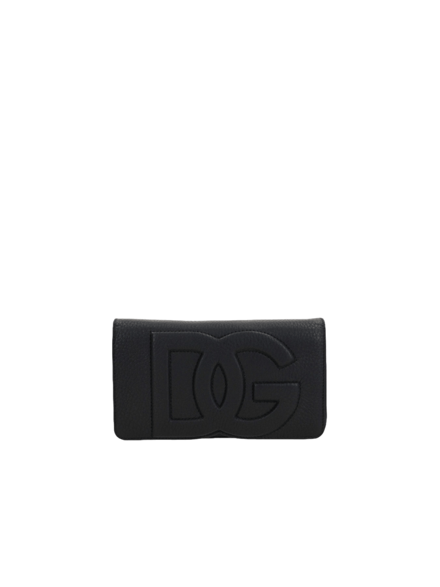 Dg Embroidered Grainy Leather Mini Crossbody Bag-DOLCE&GABBANA-JOHN JULIA