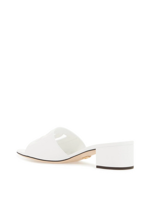 Logo Leather Mule Slides-Dolce & Gabbana-JOHN JULIA