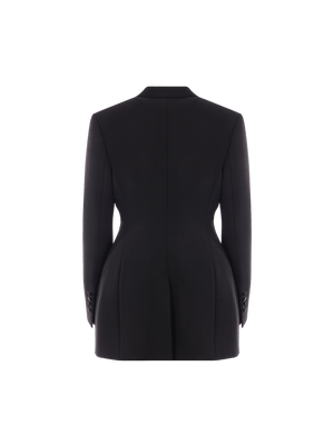 Dolce Single-breasted Cady Long Jacket-DOLCE&GABBANA-JOHN JULIA