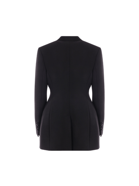 Dolce Single-breasted Cady Long Jacket-DOLCE&GABBANA-JOHN JULIA