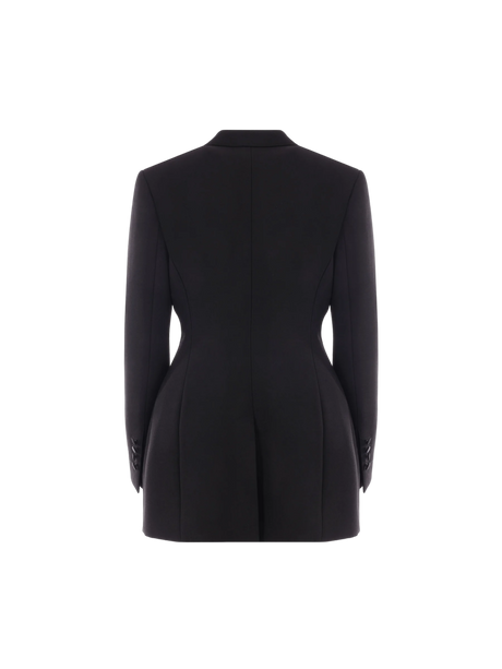 Dolce Single-breasted Cady Long Jacket-DOLCE&GABBANA-JOHN JULIA