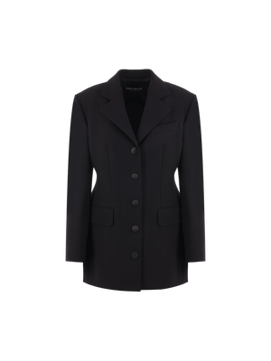 Dolce Single-breasted Cady Long Jacket-DOLCE&GABBANA-JOHN JULIA