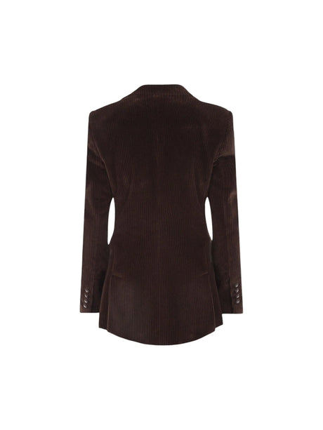 Double-breasted Corduroy Jacket-DOLCE&GABBANA-JOHN JULIA