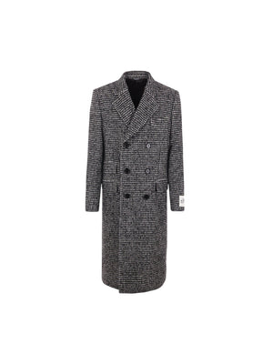 Double-breasted Houndstooth Coat-DOLCE&GABBANA-JOHN JULIA