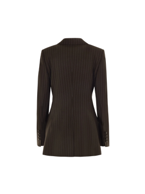 Double-Breasted Pinstriped Wool Blazer-Dolce & Gabbana-JOHN JULIA