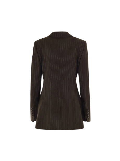 Double-Breasted Pinstriped Wool Blazer-Dolce & Gabbana-JOHN JULIA