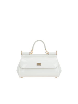 Elongated Sicily Patent Leather Handbag-DOLCE&GABBANA-JOHN JULIA