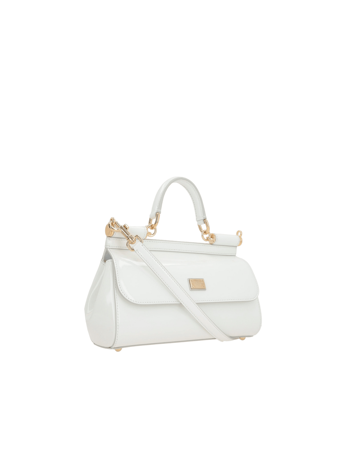 Elongated Sicily Patent Leather Handbag-DOLCE&GABBANA-JOHN JULIA