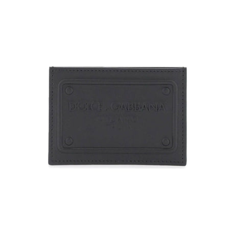 Embossed Logo Leather Cardholder DOLCE & GABBANA JOHN JULIA.