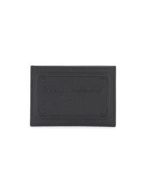 Embossed Logo Leather Cardholder DOLCE & GABBANA JOHN JULIA.