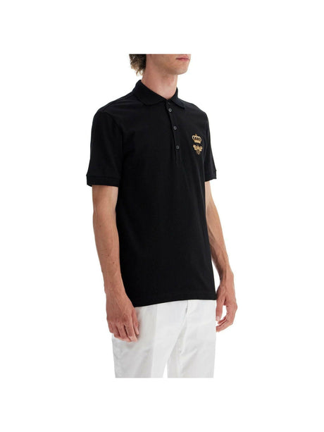 Embroidered Cotton Piqué Polo Shirt.