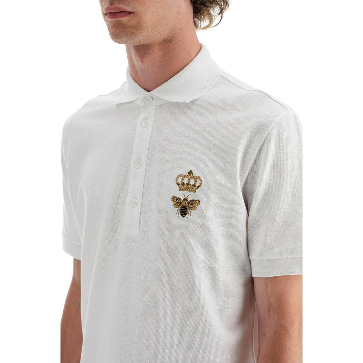 Embroidered Cotton Piqué Polo Shirt.